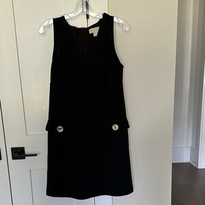 Michael Kors Black Dress with Gold Buttons